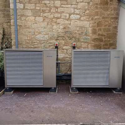 Two air source heat pumps 