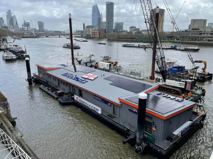 RNLI Water Source Heat Pump on the Thames